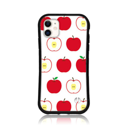 りんご 名入れ スマホケース iPhone15 14 13 pro se iface型 グリップ カバー 送料無料 7枚目の画像