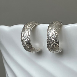 【包郵】silver925 質感圈形耳環 第1張的照片