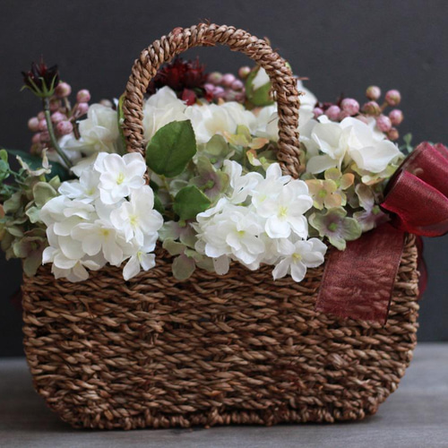 アンティークバスケット＊アーティフィシャルフラワー アート