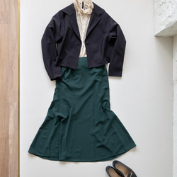 ﾓﾘﾉｶﾞｯｺｳ 美シルエットマーメイドスカート (ケリーグリーン) サイドゴムスカート 15枚目の画像
