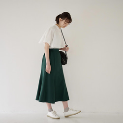 ﾓﾘﾉｶﾞｯｺｳ 美シルエットマーメイドスカート (ケリーグリーン) サイドゴムスカート 3枚目の画像