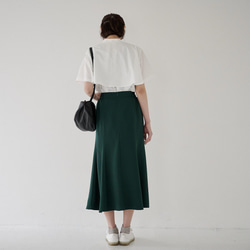 ﾓﾘﾉｶﾞｯｺｳ 美シルエットマーメイドスカート (ケリーグリーン) サイドゴムスカート 8枚目の画像