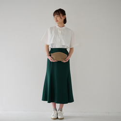 ﾓﾘﾉｶﾞｯｺｳ 美シルエットマーメイドスカート (ケリーグリーン) サイドゴムスカート 10枚目の画像