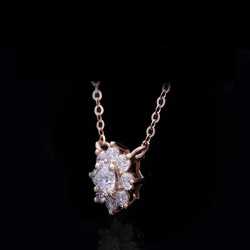 【オーダー品】モアサナイト 0.3ct フラワー ネックレス 4枚目の画像