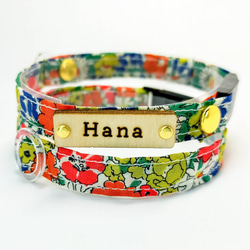 【Delilah Cavendish】3g Liberty Fabric Floral Cat Small Dog Collar 第1張的照片