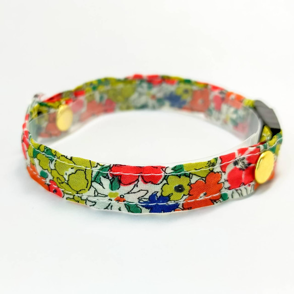 【Delilah Cavendish】3g Liberty Fabric Floral Cat Small Dog Collar 第6張的照片