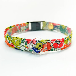 【Delilah Cavendish】3g Liberty Fabric Floral Cat Small Dog Collar 第4張的照片