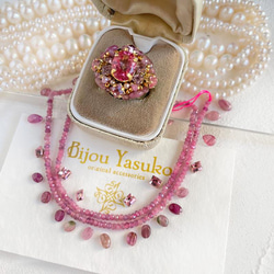 粉紅色托帕石戒指天然石材戒指大寶石品質粉紅色托帕石珠戒指母親節禮物生日 第2張的照片