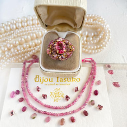 粉紅色托帕石戒指天然石材戒指大寶石品質粉紅色托帕石珠戒指母親節禮物生日 第6張的照片