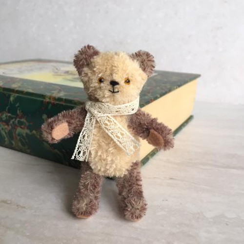 アンティーク風モールベア モールアート ミニチュア 小さなくまさん