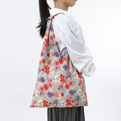 あずまトート～桜のしらべ～　ポリエステル100％　持ち手が長くてエコバッグにも使える　あずま袋 11枚目の画像