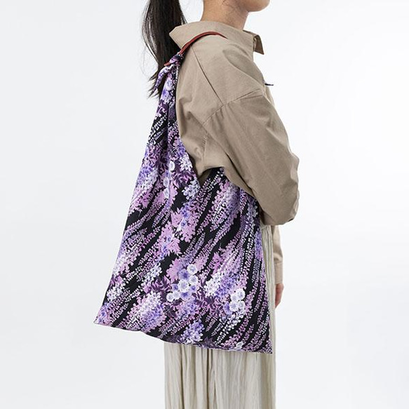 Azuma Tote ~京都紫藤~ 100%聚酯纖維 Azuma 長手柄包，也可用作環保袋 第11張的照片
