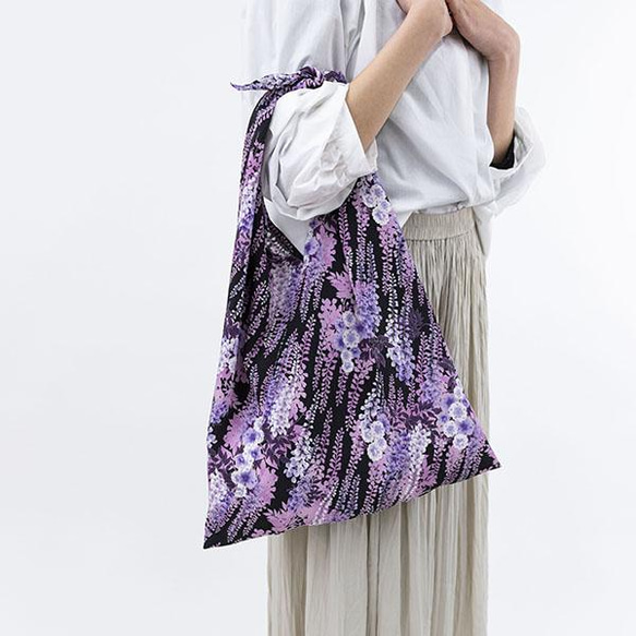 Azuma Tote ~京都紫藤~ 100%聚酯纖維 Azuma 長手柄包，也可用作環保袋 第1張的照片