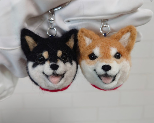 羊毛フェルト 豆柴キーホルダー ed974150e5f7be069e16ea0caf0f70