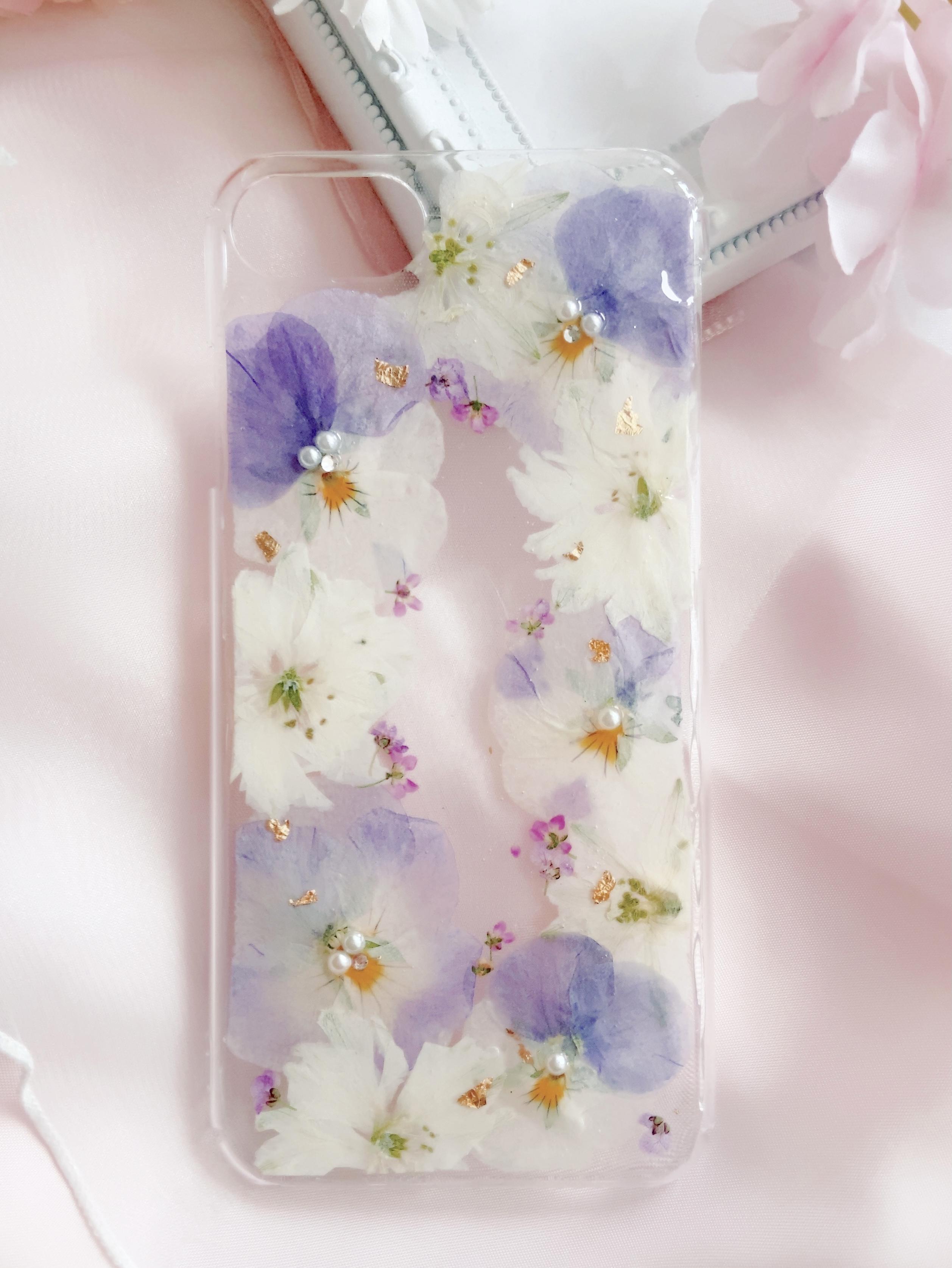 ❁.。.:*:.。.✽.。.全機種対応♡押し花ケース.❁.。.:*:.。.✽