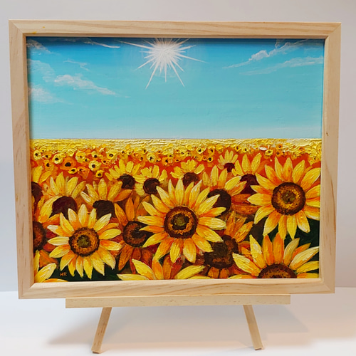 油絵 絵画 シロツメクサの花畑 絵画 HR 通販 14532443｜Creema