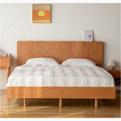 オーダーメイド 職人手作り ベッドフレーム ベット 寝室 北欧家具 寝具 インテリア 無垢材 木工 木製 LR2018 1枚目の画像