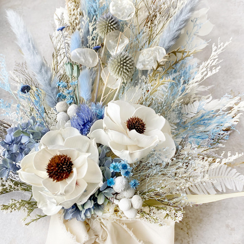 おもちまろん様ドライフラワー系の造花くすみパープルブルー系ブライダル結婚式前撮り a99c9da85484662f69d4ed517a2fb4