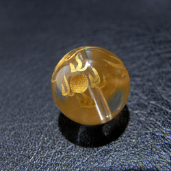 [beads166] 手彫りビーズ・水晶（龍）14mm 1個 3枚目の画像