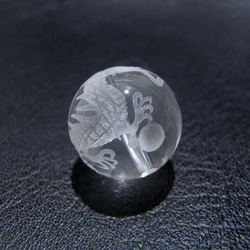 [beads169] 手彫りビーズ・水晶（龍・玉持ち）16mm 1個 2枚目の画像