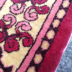 手織りトルコ絨毯 96x81cm ヴィンテージ ラグ 6枚目の画像