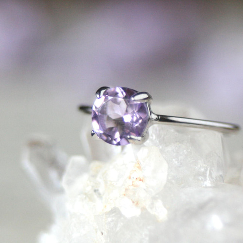 6mmアメジスト 大粒宝石質AAA天然石 リング 誕生日 母の日 クリスマス