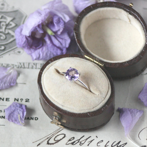 6mmアメジスト 大粒宝石質AAA天然石 リング 誕生日 母の日 クリスマス