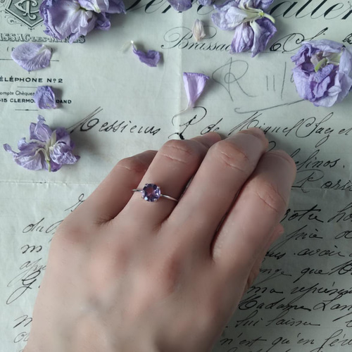 6mmアメジスト 大粒宝石質AAA天然石 リング 誕生日 母の日 クリスマス