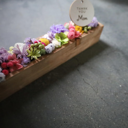 【残1】母の日 カラフル花箱　flower wood box / colorful 6枚目の画像