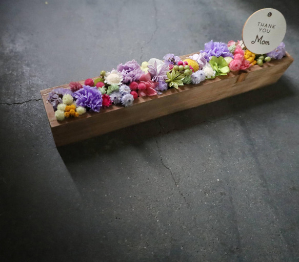 【残1】母の日 カラフル花箱　flower wood box / colorful 7枚目の画像