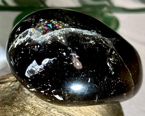 強力邪気払い】虹入り モリオン タンブル 原石 天然石 東洋占星術師の