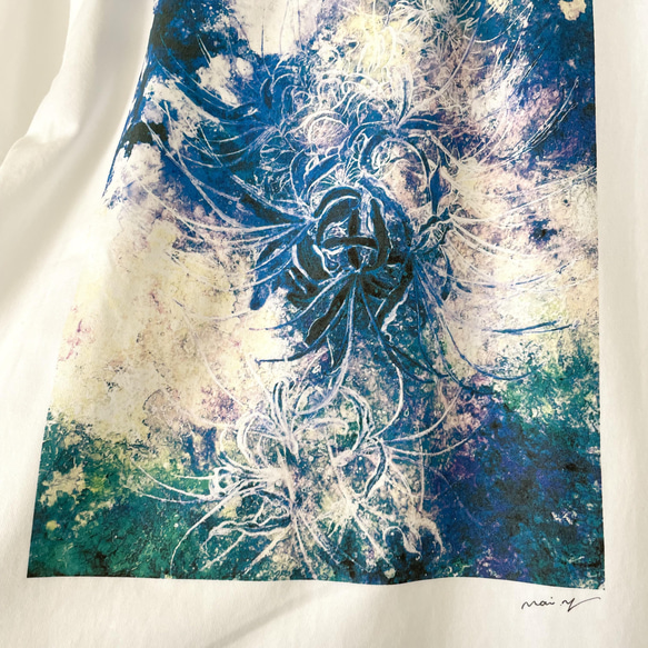 【オリジナルアートTシャツ】ヒガンバナ M 3枚目の画像