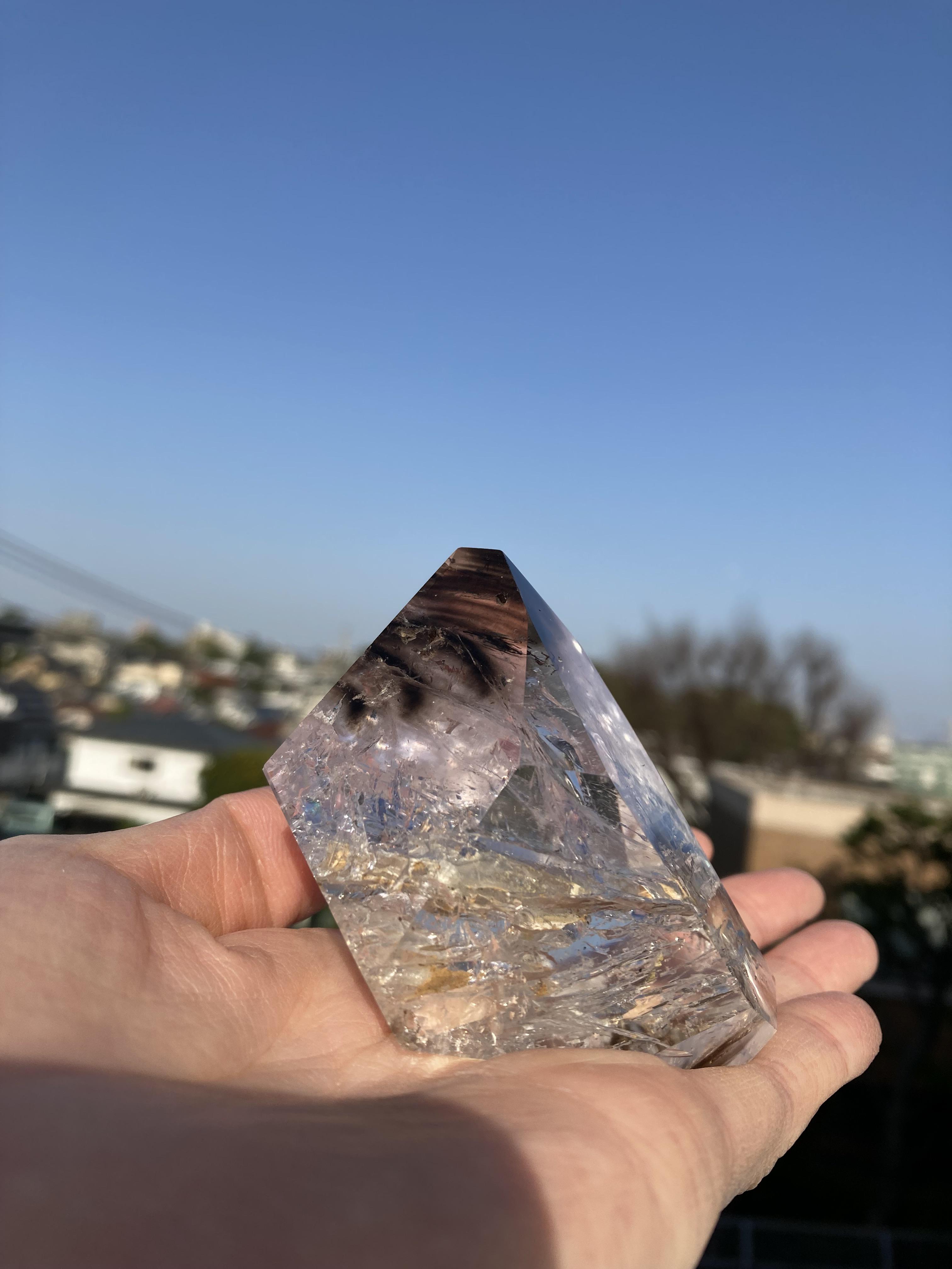 ローズドフランスアメジストエレスチャルスモーキークォーツ