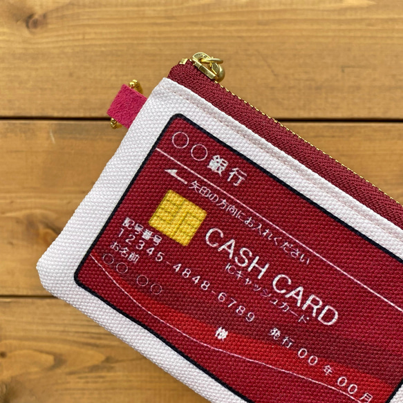 銀行カードケース（レッド） 5枚目の画像