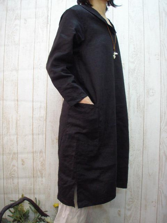 [From M to 5L/3 sizes] Linen 100% Sailor collar-style deformed c 第4張的照片