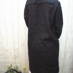 [From M to 5L/3 sizes] Linen 100% Sailor collar-style deformed c 第3張的照片