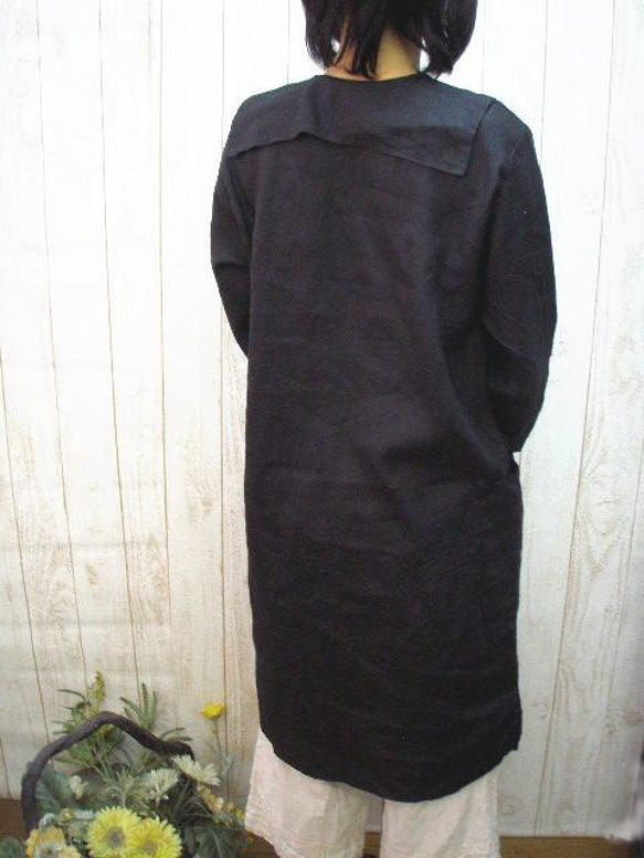 [From M to 5L/3 sizes] Linen 100% Sailor collar-style deformed c 第3張的照片