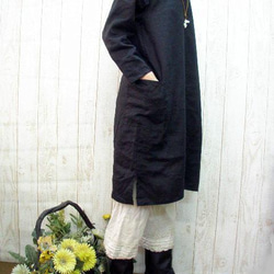 [From M to 5L/3 sizes] Linen 100% Sailor collar-style deformed c 第2張的照片