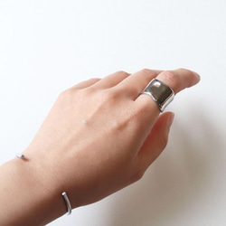 こなれ感をプラス！ステンレスワイドリング~wave stainless wide ring~（一部受注制作） 7枚目の画像