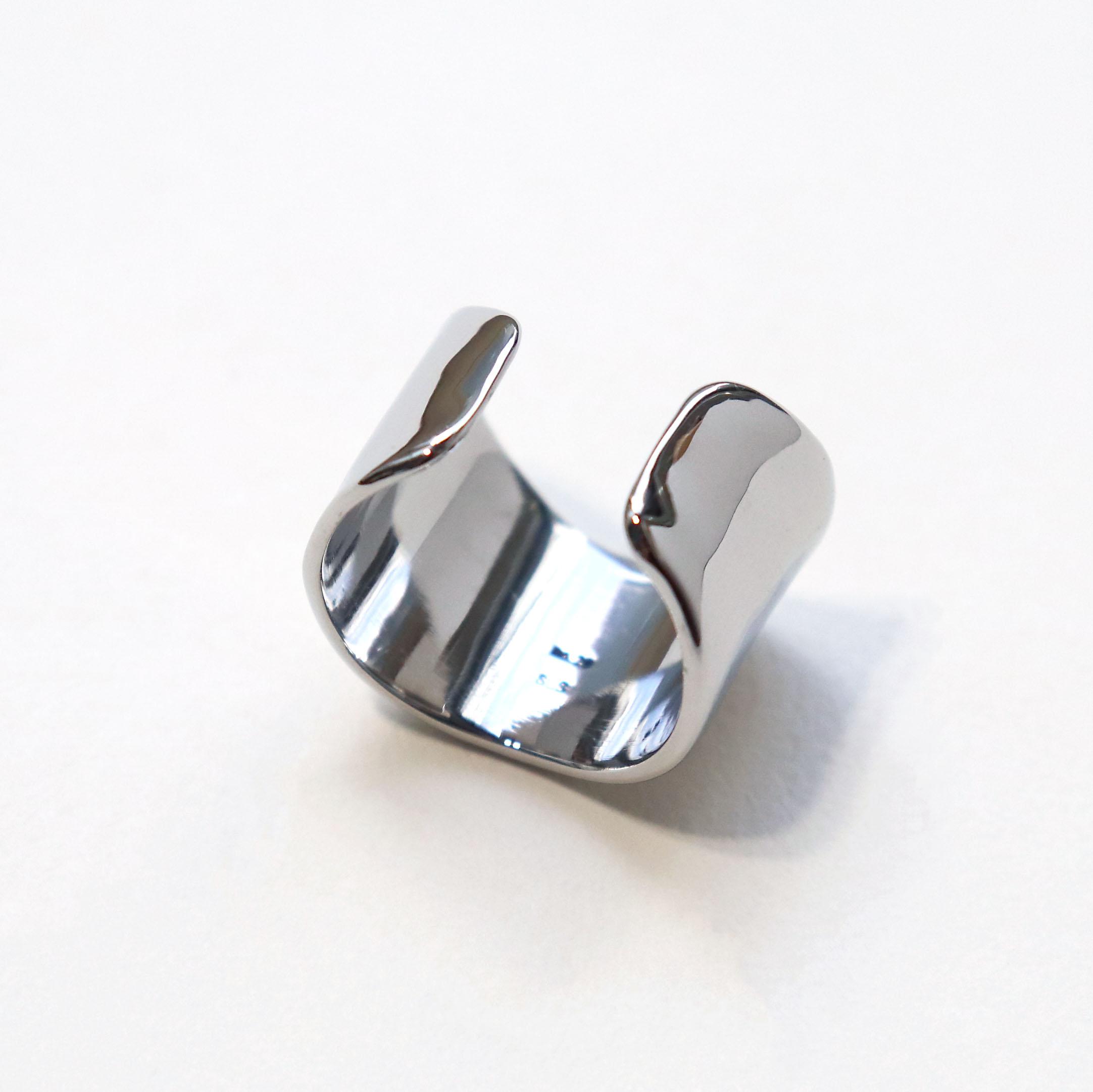 こなれ感をプラス！ステンレスワイドリング~wave stainless wide ring~（一部受注制作）