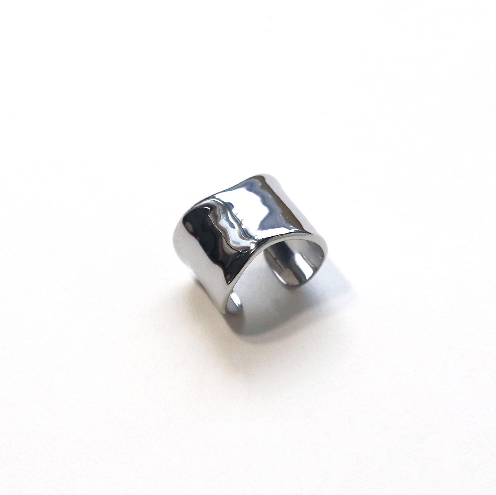 こなれ感をプラス！ステンレスワイドリング~wave stainless wide ring~（一部受注制作）