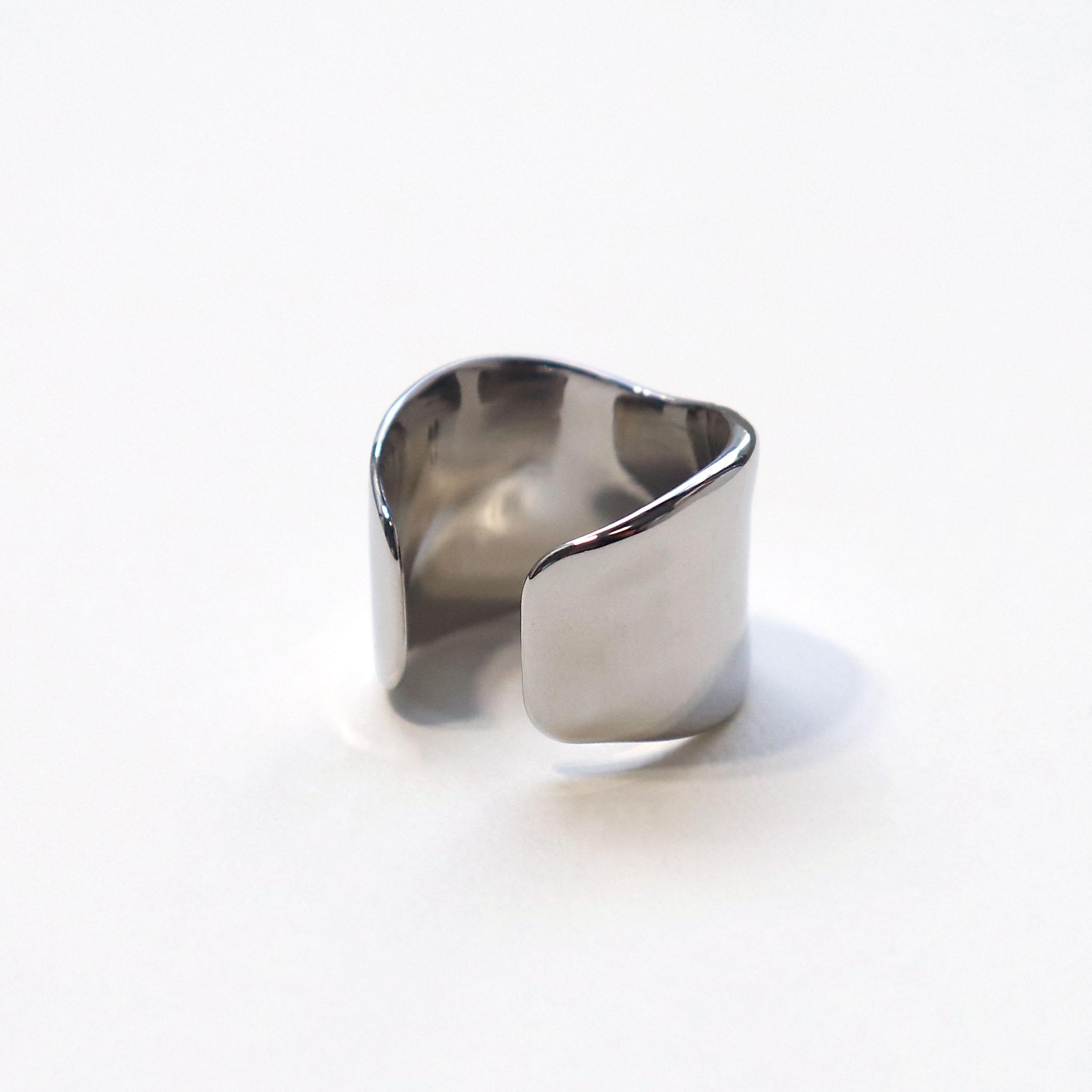 こなれ感をプラス！ステンレスワイドリング~wave stainless wide ring~（一部受注制作）