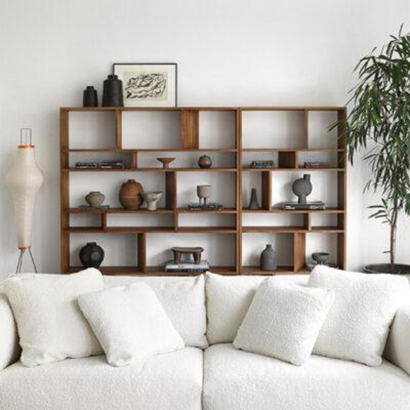 オーダーメイド 職人手作り 収納棚 オープンシェルフ 無垢材 天然木 リビング 家具 おうち時間 木目 木工 エコ LR 