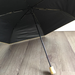 竹の折りたたみ傘 レトロフラワー 紫外線99.9%カット 晴雨兼用 日傘 雨傘 9枚目の画像