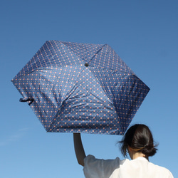 竹の折りたたみ傘 レトロフラワー 紫外線99.9%カット 晴雨兼用 日傘 雨傘 3枚目の画像