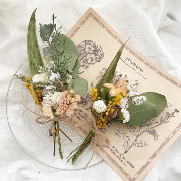 ✧˖*°ミモザとユーカリのミニブーケセット✧˖*°ドライフラワー