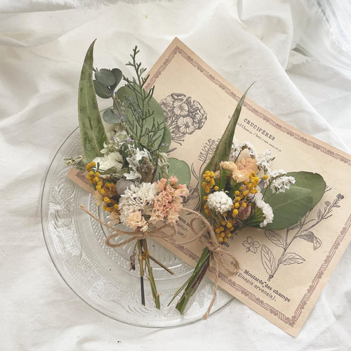 ✧˖*°ミモザとユーカリのミニブーケセット✧˖*°ドライフラワー