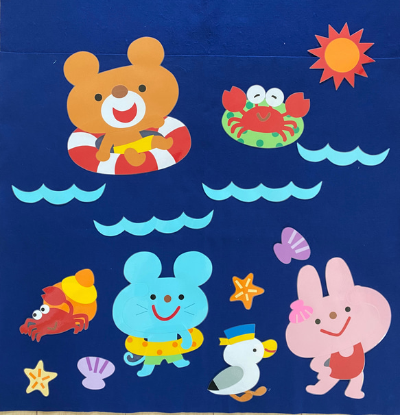 国内配送】 壁面飾り 水族館 海 夏 7月 8月 保育 壁面飾り 夏 海 7月