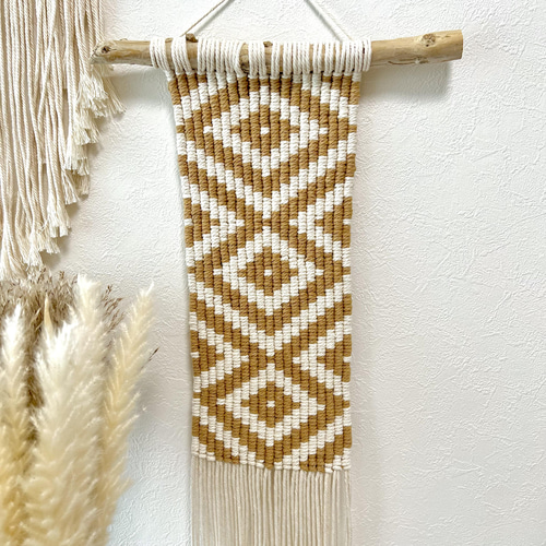 マクラメタペストリー♡オルテガ柄♡ タペストリー・壁掛け hauoli