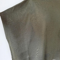 通気性◎さらりと羽織るように着るポンチョプルオーバー　コットン100％ギマ加工　N0011　カーキ 4枚目の画像